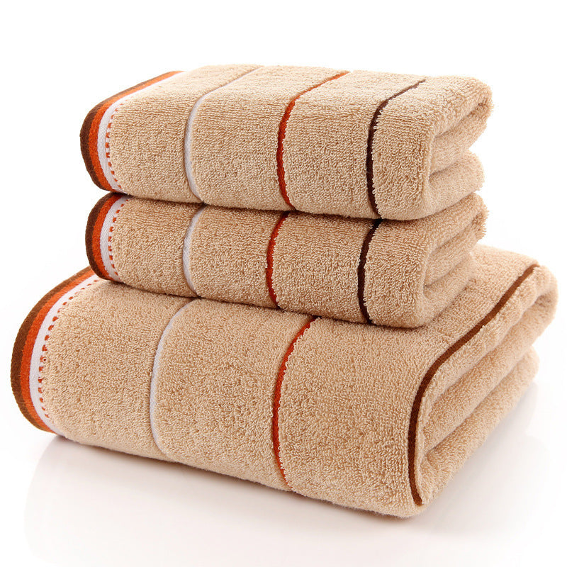 Pure Cotton Towels Three-piece Soft