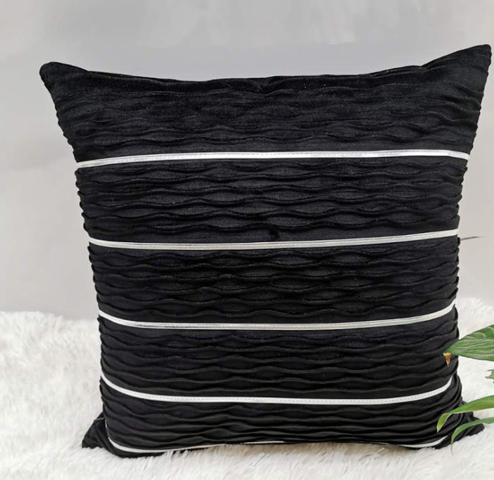 Luxury Striped Velvet Cushion