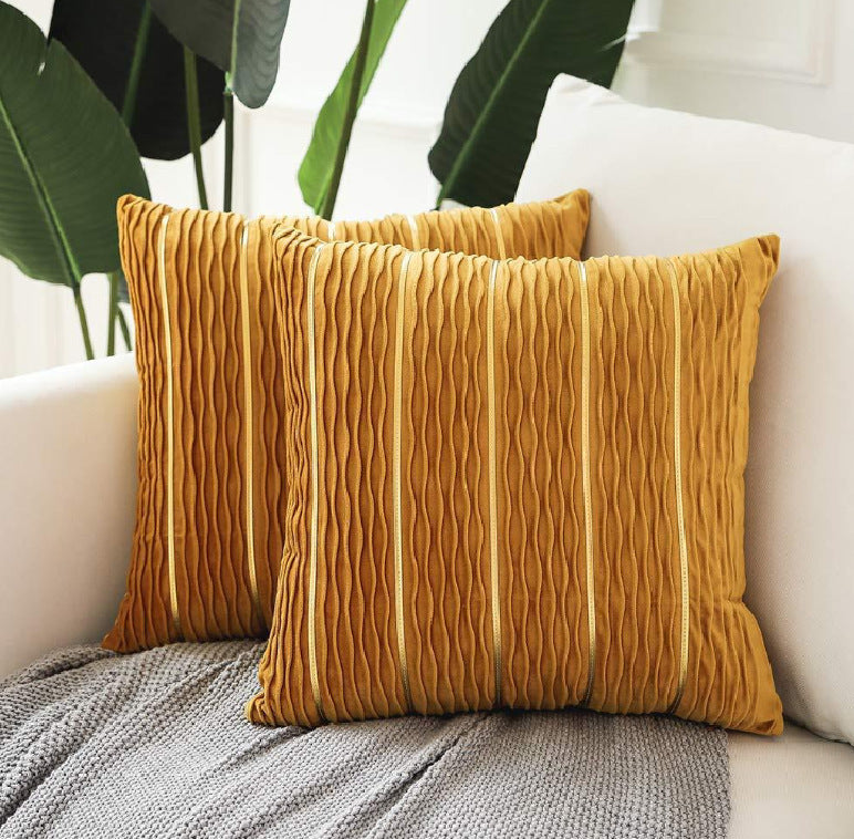 Luxury Striped Velvet Cushion