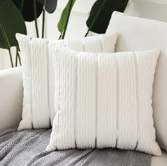 Luxury Striped Velvet Cushion