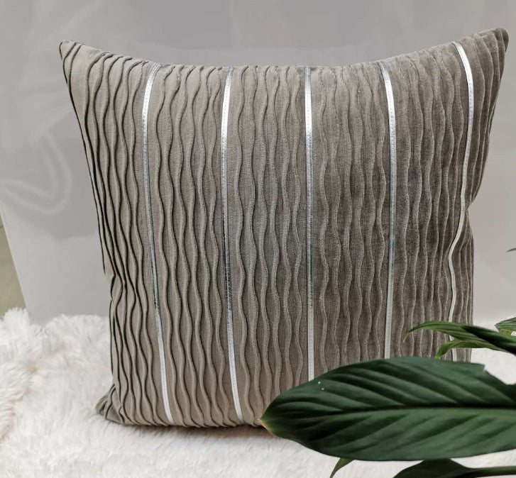 Luxury Striped Velvet Cushion