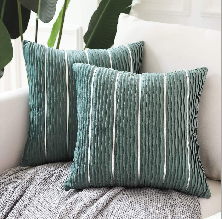 Luxury Striped Velvet Cushion