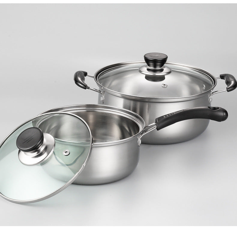 Stainless Steel Set Three-piece Pot Soup