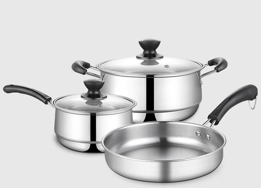 Stainless Steel Set Three-piece Pot Soup