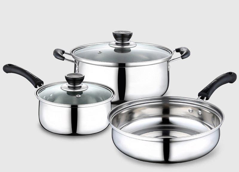 Stainless Steel Set Three-piece Pot Soup