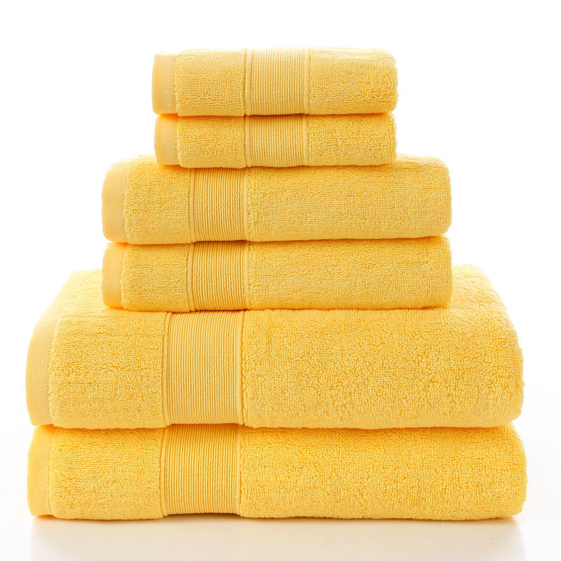 Luxury Cotton Bath Set Towels White