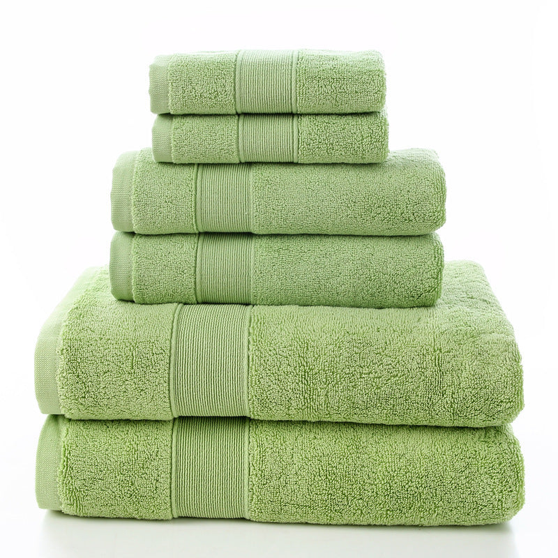 Luxury Cotton Bath Set Towels White