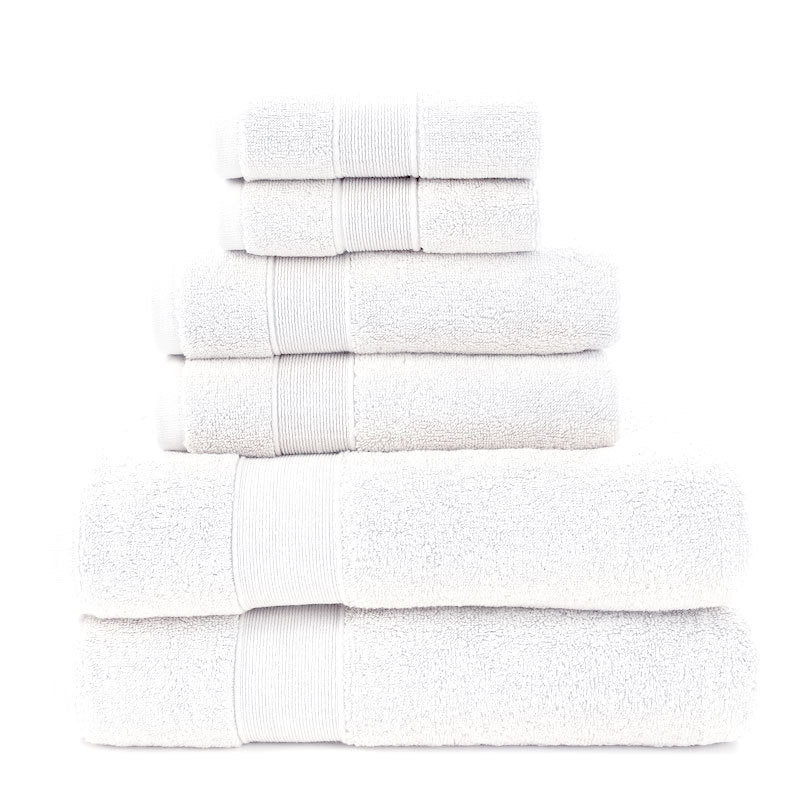 Luxury Cotton Bath Set Towels White