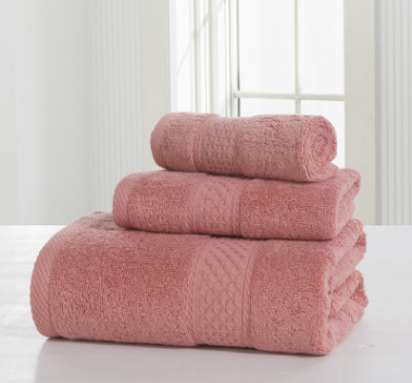 Double-Sided Pure Cotton Bath Towel Set