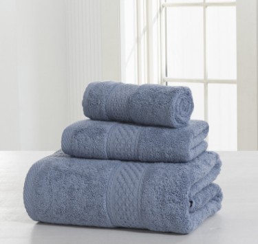 Double-Sided Pure Cotton Bath Towel Set