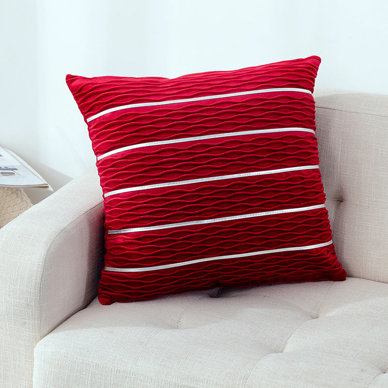 Luxury Striped Velvet Cushion