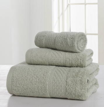 Double-Sided Pure Cotton Bath Towel Set