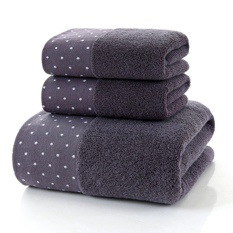 Pure Cotton Towels Three-piece Soft