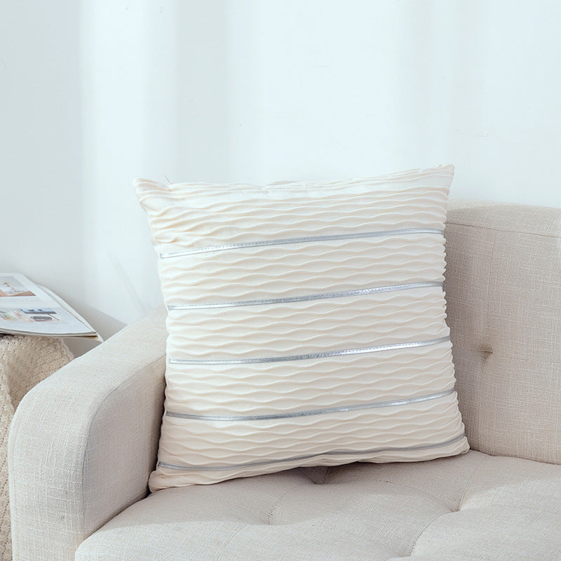 Luxury Striped Velvet Cushion