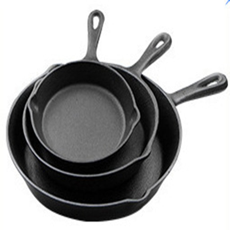 Cast Iron Frying Pan 3 Piece Set