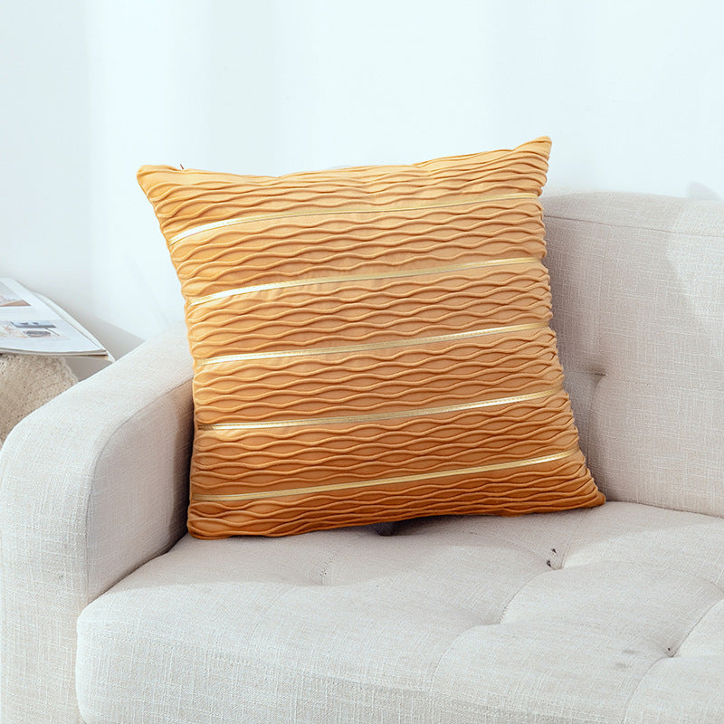 Luxury Striped Velvet Cushion