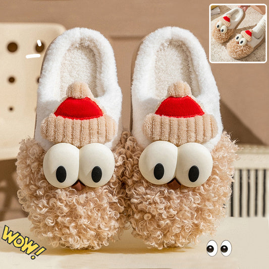 Santa Claus Slippers Warm Cotton Women Men