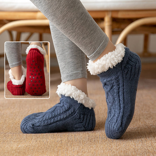 Winter Knitted Womens Warm Non-slip Socks