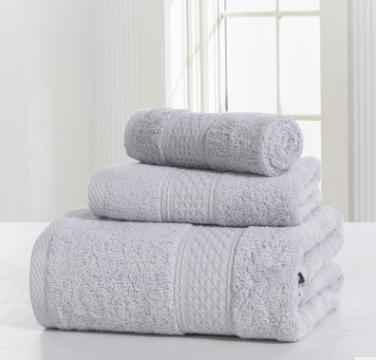 Double-Sided Pure Cotton Bath Towel Set