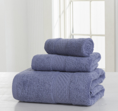 Double-Sided Pure Cotton Bath Towel Set