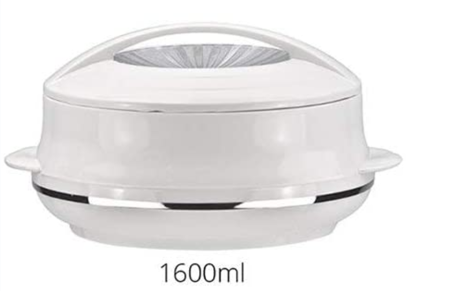 UWEVO 4 PC White/silver Beige/Gold Insulated 800ml - 2500ml Food Warmer Hot Pot