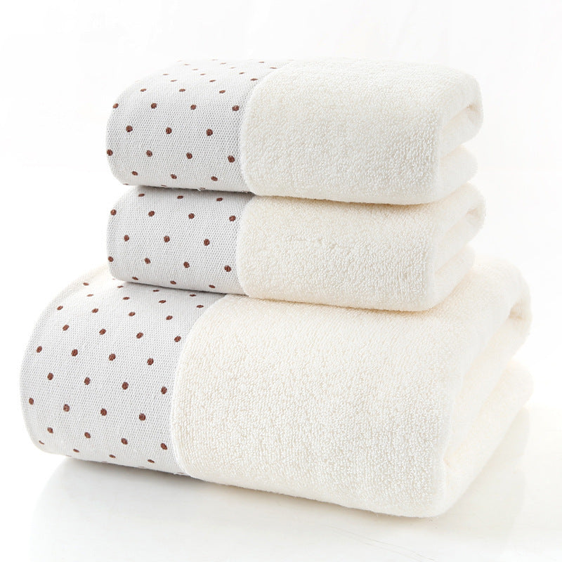 Pure Cotton Towels Three-piece Soft