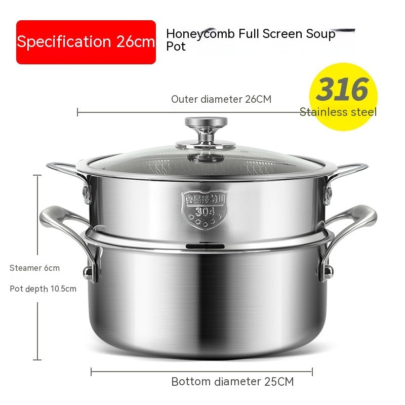 Non-stick Stainless Steel Casserole Pot