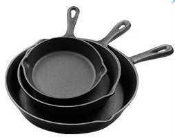 Cast Iron Frying Pan 3 Piece Set