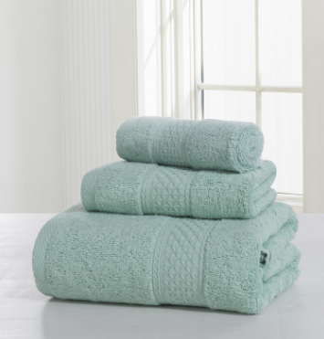 Double-Sided Pure Cotton Bath Towel Set