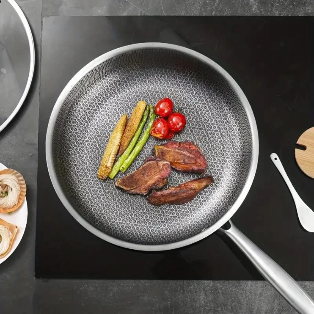 Induction Honeycomb Stainless Steel Non-stick Frying Pan