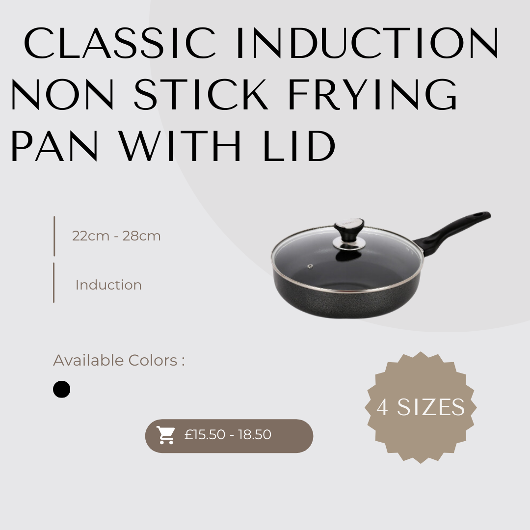 Non Stick Induction Frying Pan with Lid