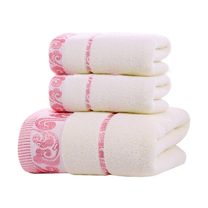 Pure Cotton Towels Three-piece Soft