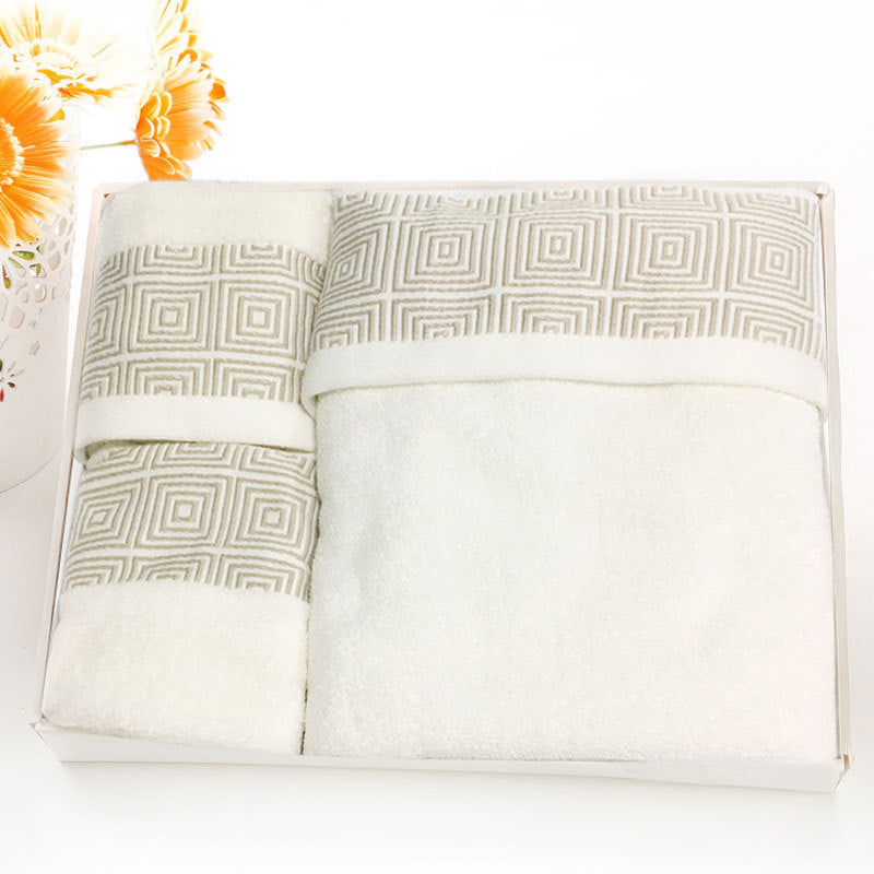 Pure Cotton Towels Three-piece Soft