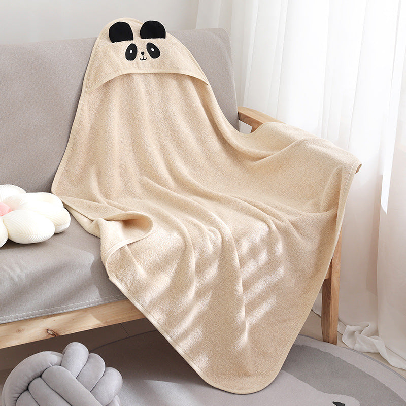 Children's Hooded Towel Poncho Panda