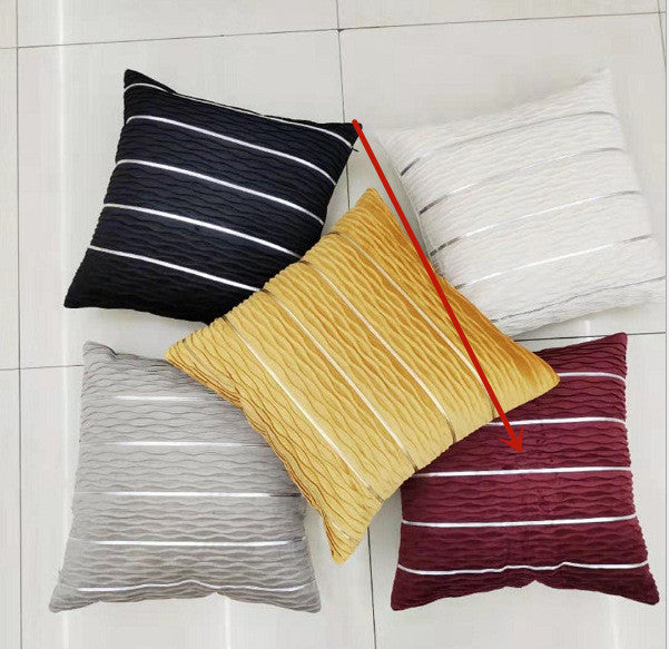 Luxury Striped Velvet Cushion