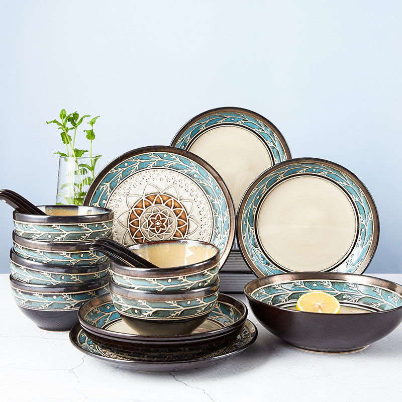 European Style Bowl And Plate Ceramic