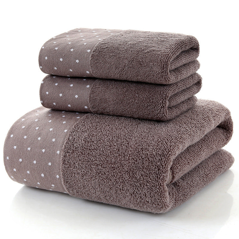 Pure Cotton Towels Three-piece Soft