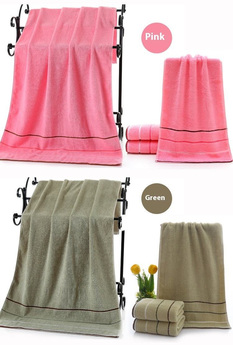 Pure Cotton Towels Three-piece Soft