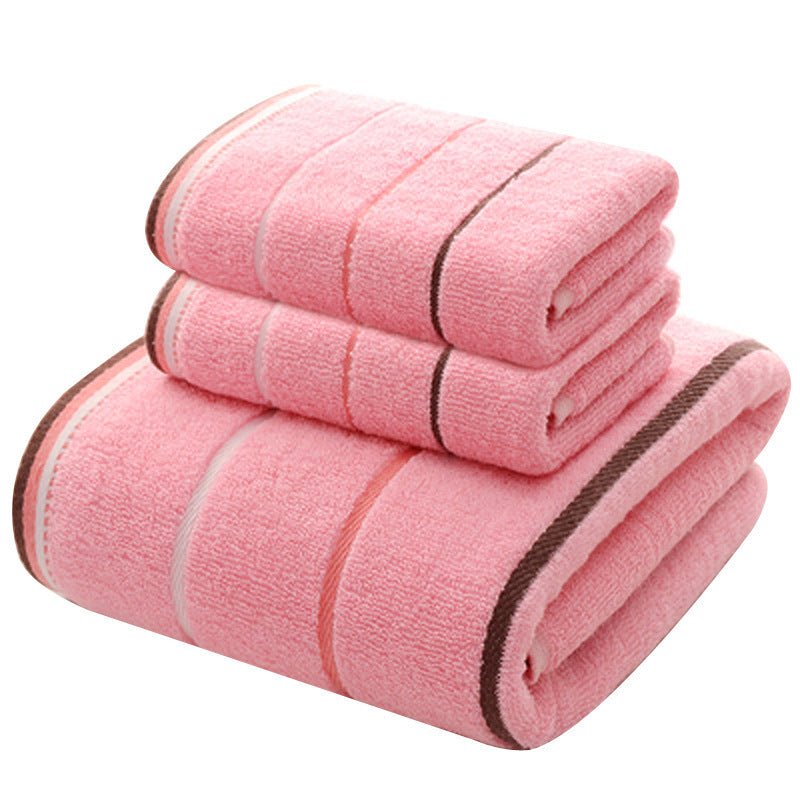 Pure Cotton Towels Three-piece Soft