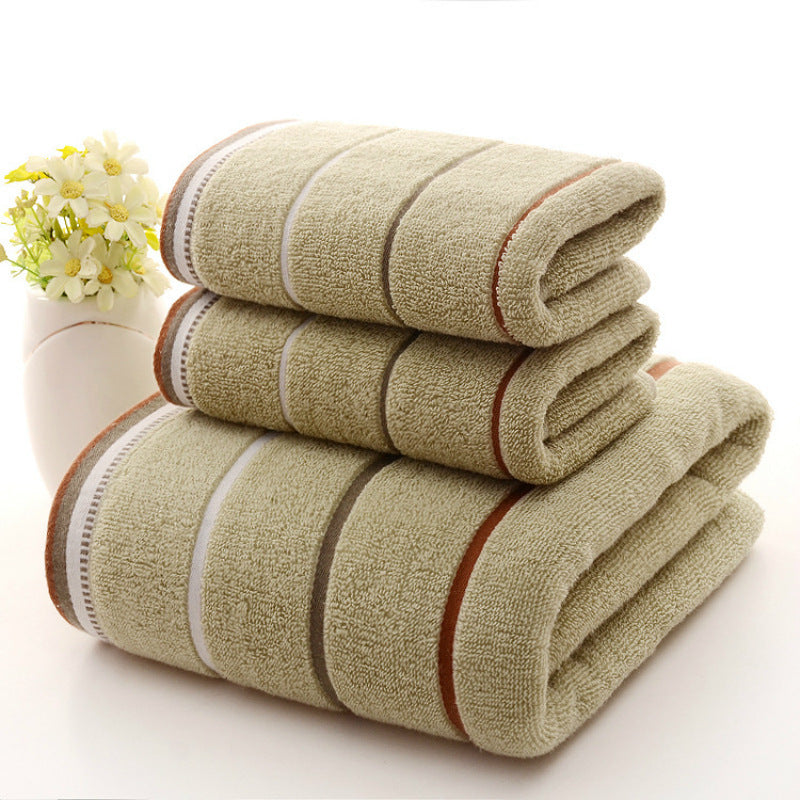 Pure Cotton Towels Three-piece Soft