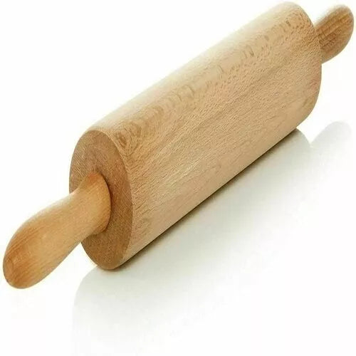 Wooden Rolling Pin Pastry Chapati Cooking Baking Traditional Design